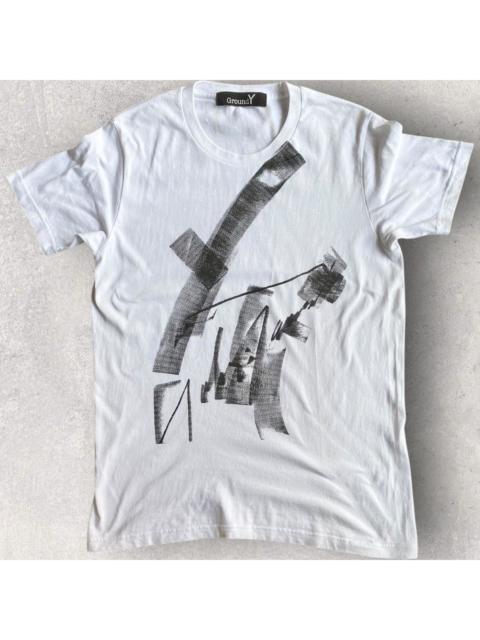 Yohji Yamamoto Ground Y Bush Stroke Logo T Shirt