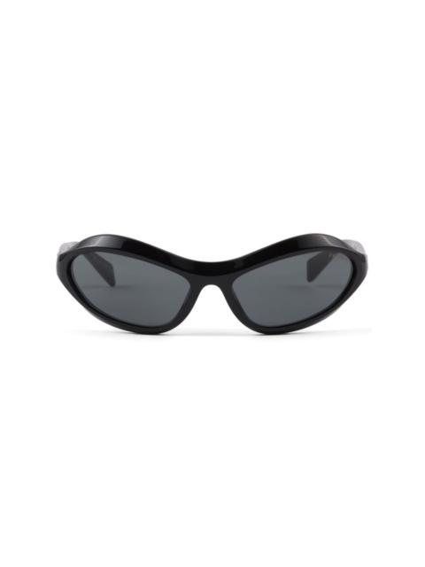 Prada curved shield-frame sunglasses