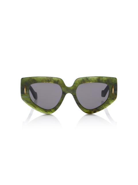 Loewe Anagram Acetate Sunglasses green