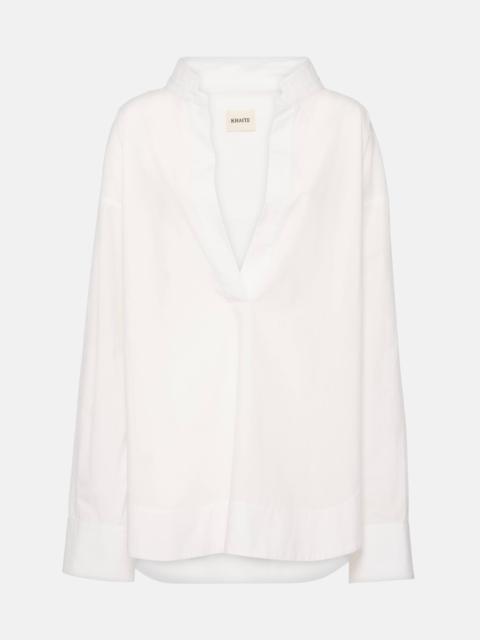 KHAITE Tito cotton poplin top