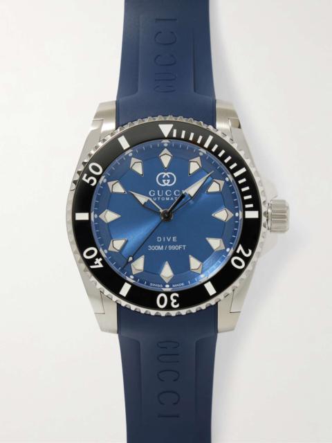 Dive 40mm Automatic Stainless Steel and Rubber Watch