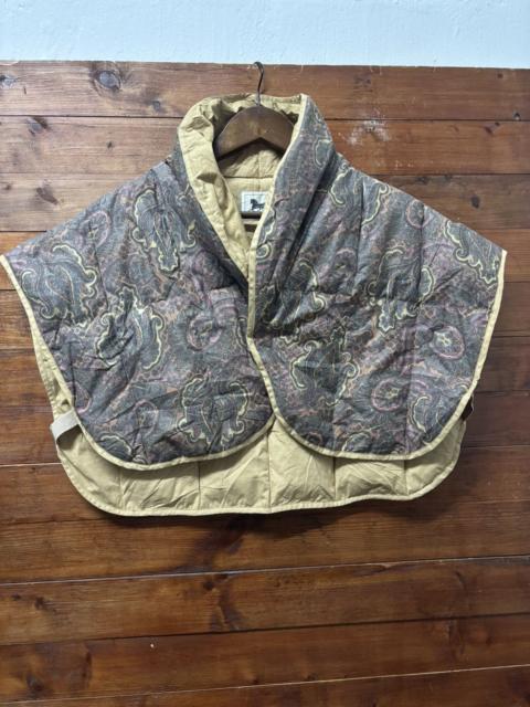 CELINE Vintage celine paisley puffer shoulder cape/vest
