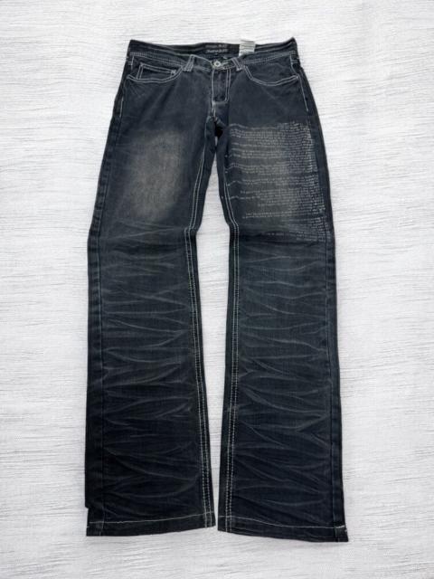 Hysteric Glamour In the Attic Printed Poem Claw Mark Distressed Denim