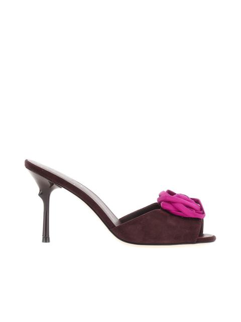 Roger Vivier Roger Vivier Women 'Rose Vivier' Suede Leather Mules