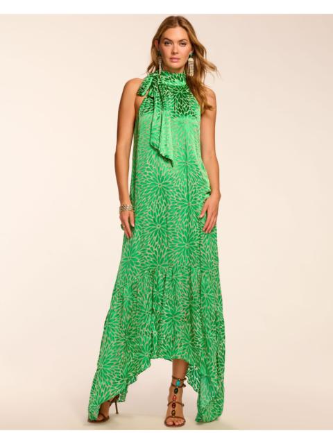 RAMY BROOK Nickola Burnout High Neck Maxi Dress