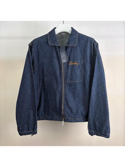 Dior Dior 25FW Embroidered Letter Logo Denim Zip-Up Jacket