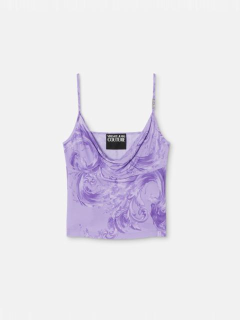 VERSACE JEANS COUTURE Printed Viscose Draped Top