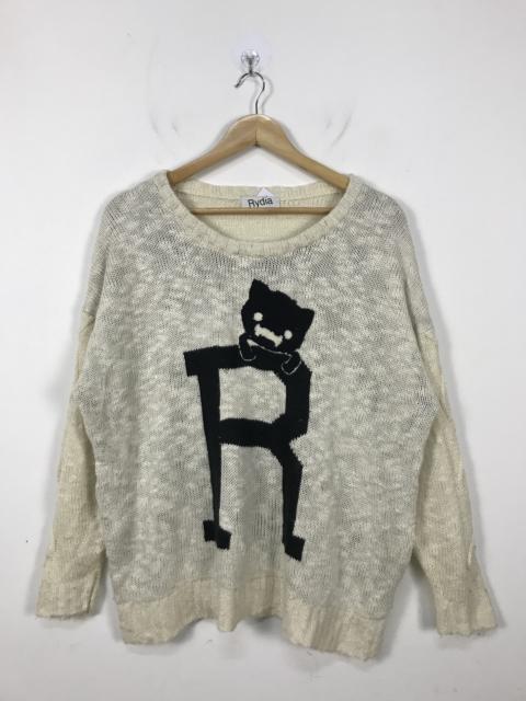 Other Designers Homespun Knitwear - Rydia Satin Lined Big Logo Knit Sweater #2674