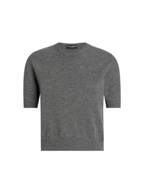 Dolce & Gabbana short-sleeve cashmere sweater