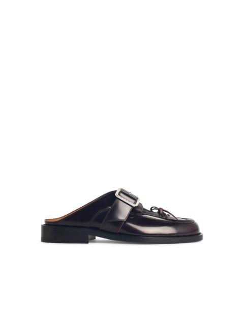 Marni Marni Leather Sabots Burgundy Women Loafers