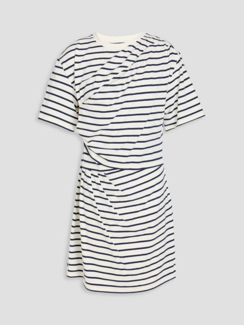 SIMKHAI Zeus striped stretch-cotton jersey mini dress