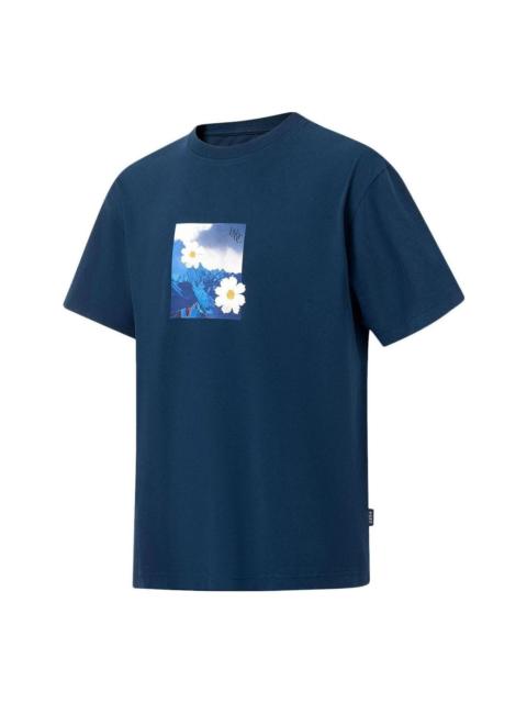 Li-Ning Li-Ning Floral Graphic T-shirt 'Blue Teal' AHST147-7
