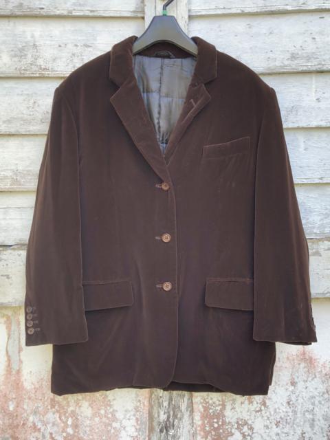 Other Designers Vintage - Vintage Helmut Lang Dark Brown Velvet Padded Jacket