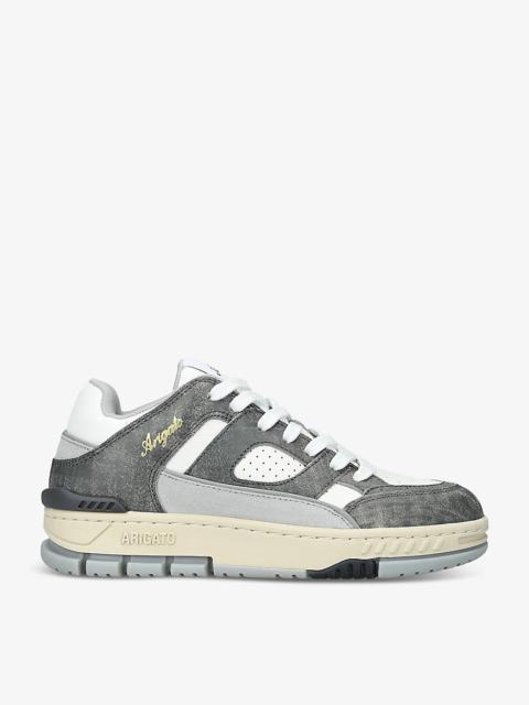 Axel Arigato Area Lo brand-patch leather and recycled polyester mid-top trainers