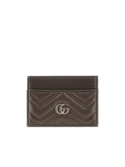 GUCCI Gucci GG Marmont Leather Cardholder Brown