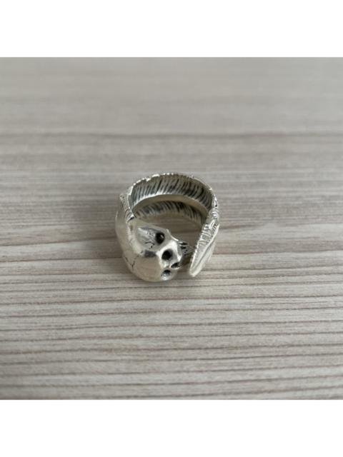 Skull and Feather Ring