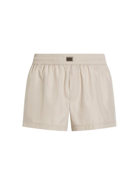 logo-plaque swim shorts