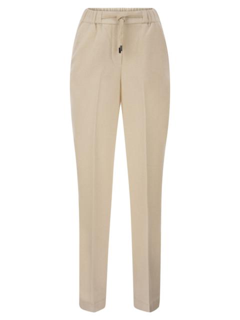 PESERICO Peserico Women Tailored Virgin Wool, Cashmere And Metallic Fibre Jogger Trousers