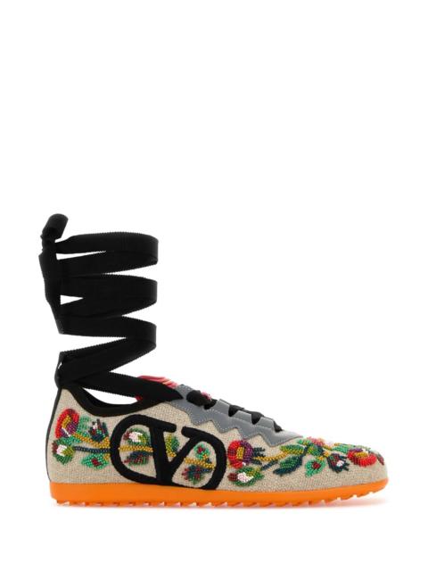 Valentino Valentino Garavani Women Embellished Canvas Chromathon Sneakers