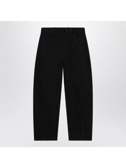 Lemaire Lemaire Black Cotton Trousers With Belt Women