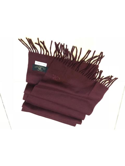 Other Designers OSCAR DE LA RENTA MAROON CASHMERE LARGE SCARF WRAP ITALY