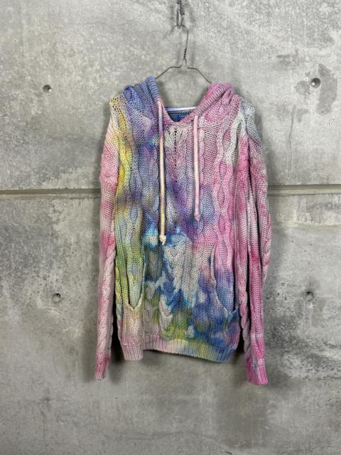 Other Designers CAMP HIGH CABLE KNITTED TYE-DYE HOODIE S/M