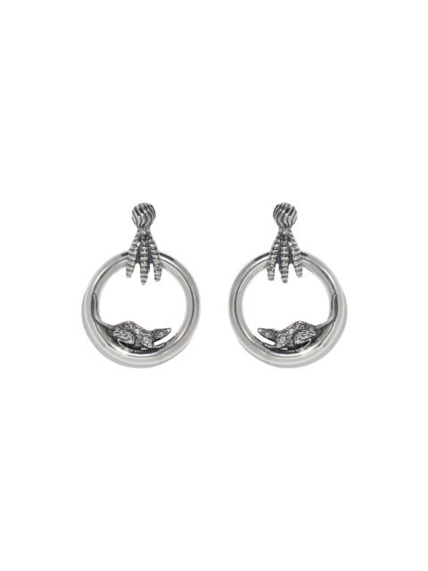 Enfants Riches Déprimés RAT HOOP EARRING (ANTIQUE SILVER)