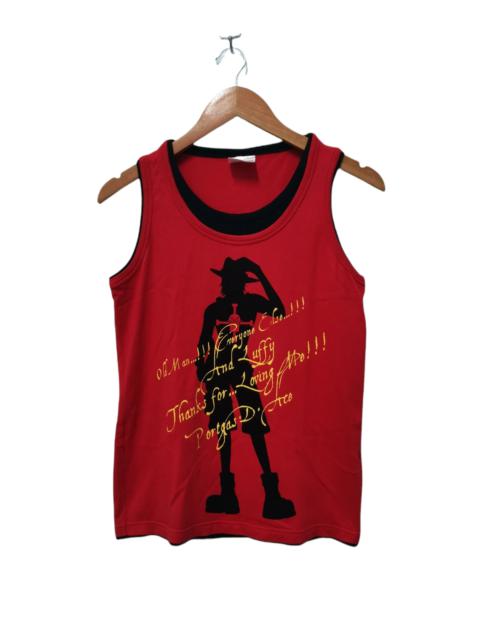 Other Designers Japanese Brand - One Piece Portgas d Ace Japan Anime Sleeveless Akira Eva