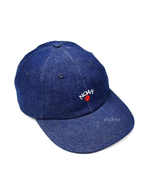 Noah Noah FW17 Blue Denim Rose Logo Hat DS