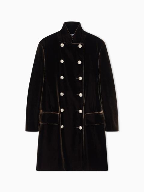 GIORGIO ARMANI DOUBLE-BREASTED VELVET COAT