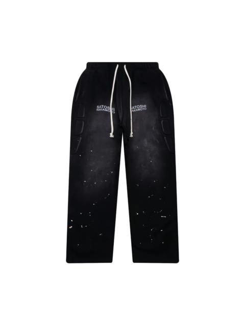 SATOSHI NAKAMOTO PADDED-DETAIL SWEATPANTS