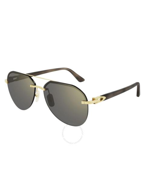Cartier Cartier Grey Phantos Men's Sunglasses CT0275S 003 61