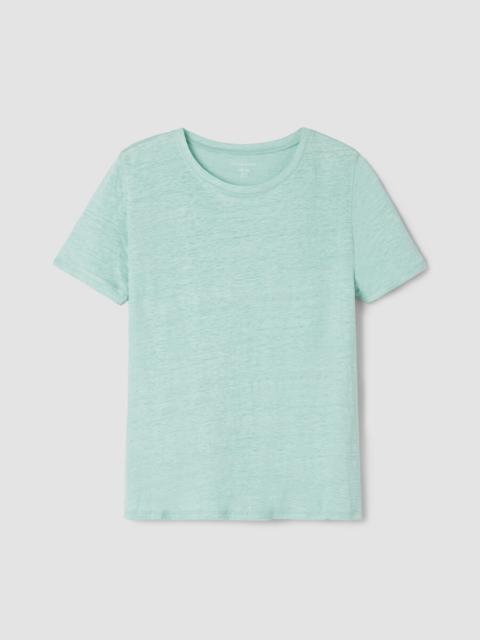 EILEEN FISHER Organic Linen Jersey Crew Neck Tee
