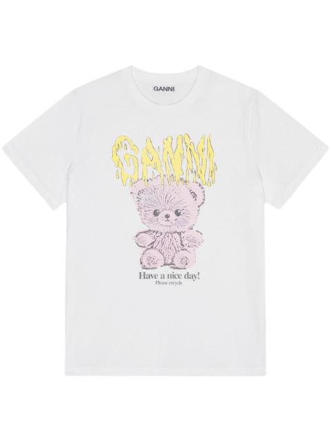 Ganni Women Teddy Organic Cotton T-Shirt