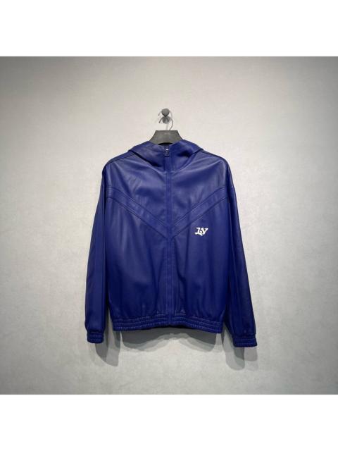 Louis Vuitton Louis Vuitton purple hooded leather jacket
