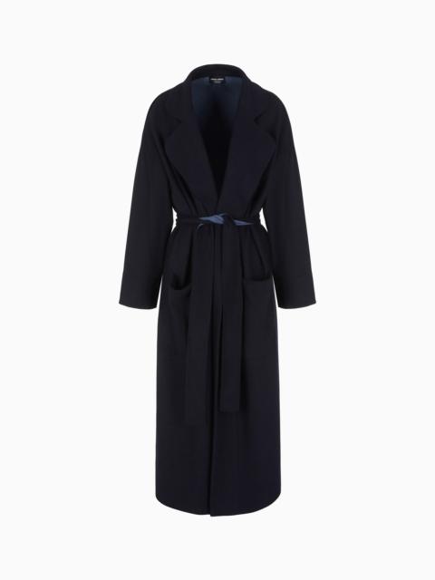 GIORGIO ARMANI Two-toned, double-faced cashmere long coat