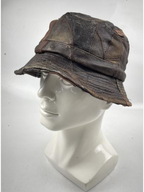 Other Designers Japanese Brand - very rare genuine leather patchwork hat tc48