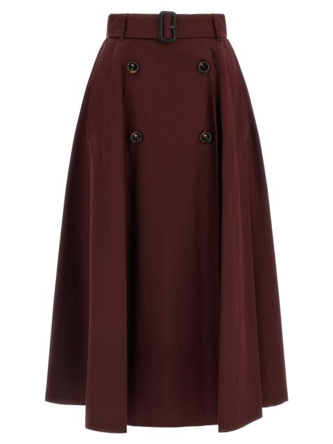 Burberry Burberry Women Gabardine Trench Coat Skirt