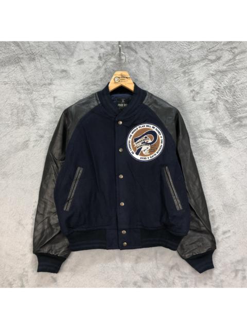 Other Designers Vintage - Vintage PAGE BOY Sleeve Leather Varsity Jacket #4921-36