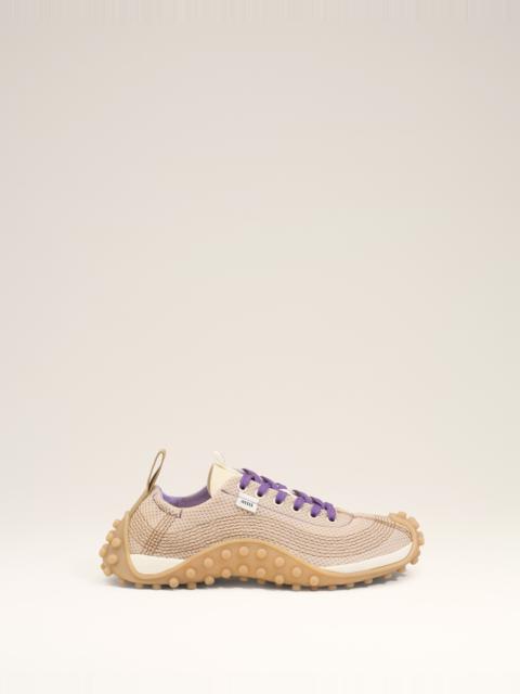 AMI Paris WHITE MESH LOW TOP MIRAGE SNEAKERS