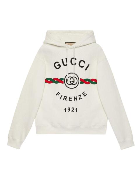 GUCCI Gucci Firenze 1921 Hooded Sweatshirt 'White'