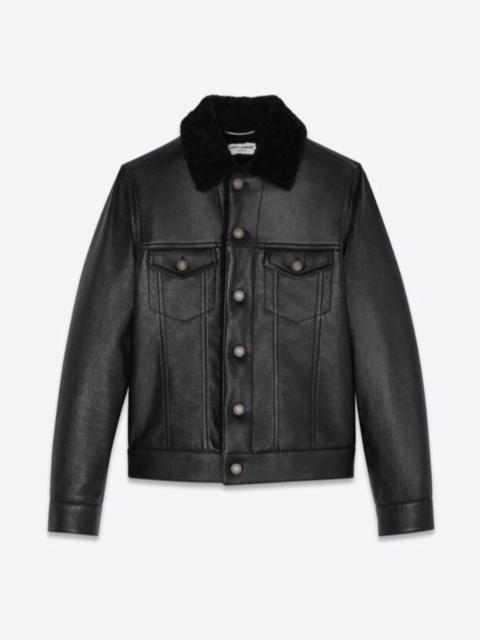 SAINT LAURENT Saint Laurent Shearling Trucker Jacket