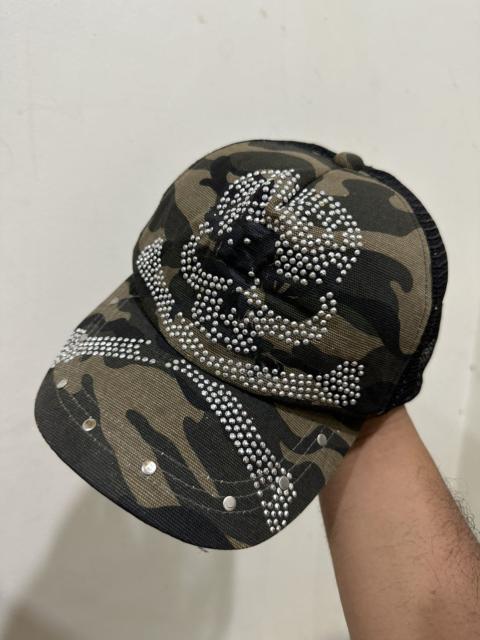 Other Designers Japanese Brand - VTG Skull Punk Bling Camo Trucked Hat