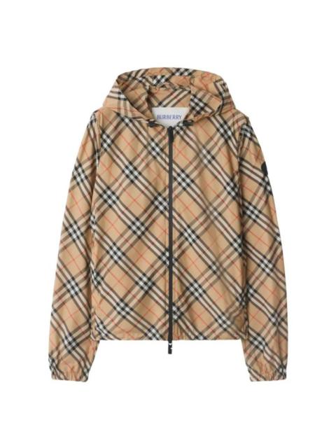 Burberry Burberry Salcombe Check Hooded Jacket, Size Small