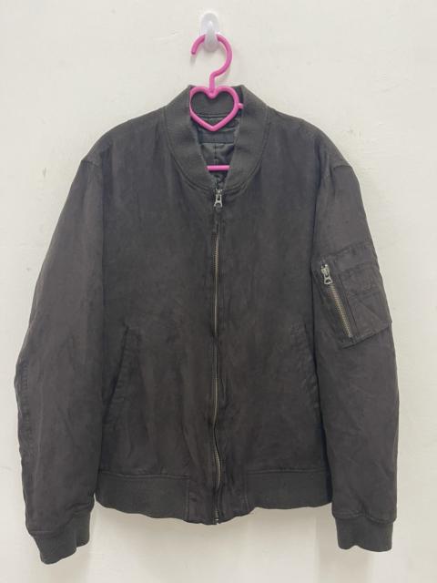 Other Designers Japanese Brand - Rare UNIQLO Suede Dark Brown Bomber Jacket
