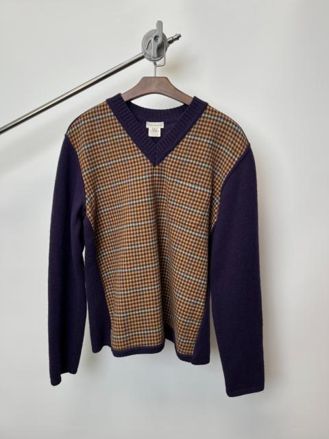 Dries Van Noten Dries Van Noten Purple Plaid Wool Sweater