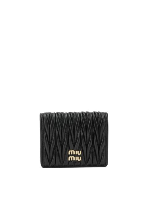 Miu Miu Miu Miu Nappa Leather Quilted Wallet