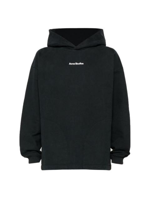 logo-print cotton hoodie