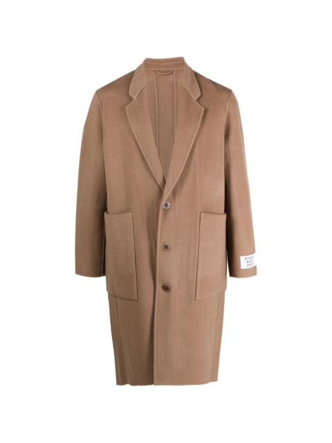 single-breasted wool coat