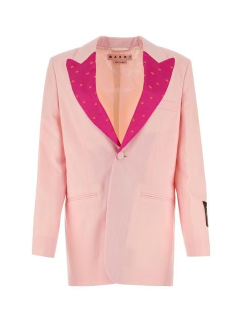MARNI WOMAN Light Pink Wool Blazer